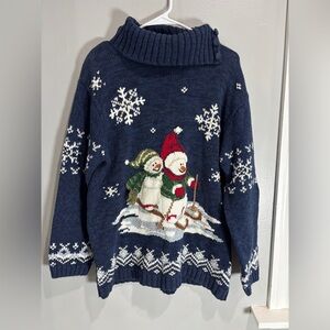 Stitches In Time Vintage Boutique Large Snowman Winter Holiday Cozy Large